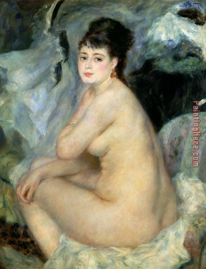 Pierre Auguste Renoir Nude Or Nude Seated On A Sofa 1876